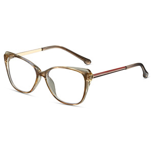 Lunettes de vue œil de chat Tr90, monture intégrale, verres anti-lumière bleue, unisexe, monture en métal, design bicolore ultraléger - Product Image 3