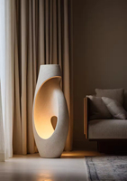 Lampe de sol en acier LED moderne au design original |   Lampe sur pied créative pour entrepôt, éclairage artistique étanche en métal