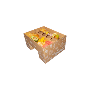 Fábrica certificada personalizada Kraft papelão bandeja para embalagens de alimentos Flip Table Grazing Box Embossing for Fruit Cookie Picnic Party - Product Image 1