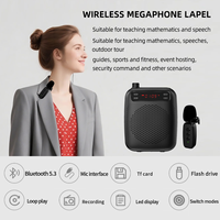 Amplificateur sans fil portable R698 avec sortie AUX 10W, son cristallin à volume élevé, micro-cravate pour l'enseignement et les guides touristiques