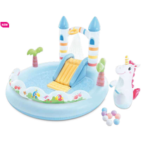 INTEX 56148 Kinder-Krokodil-Garten-Wasserpark Schwimmbad mit Rutsche Sprühwasser für Kinderspiele