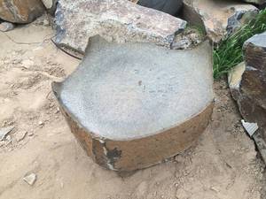 Évier de salle de bain et de cuisine en pierre hexagonale polie noire sculptée à la <span class=keywords><strong>main</strong></span>, en basalte, avec un seul trou - Product Image 4