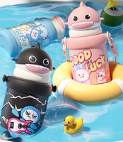 Nouvelle Tasse Thermos Enfant en Acier Inoxydable 2026, Motif Dessin Animé, Grande Capacité Spéciale École, Sangle Pratique, Design Attrayant, Double Paroi