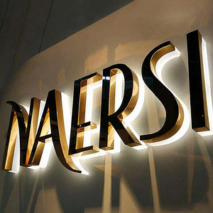 Vàng 3D Diode Backlit chữ và số signage cho khối lượng tùy biến có thể nâng cao hình ảnh thương hiệu và tăng thương hiệu ảnh hưởng - Product Image 3