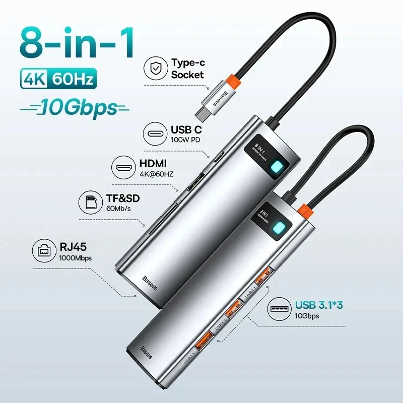 USB 3,1 8 en 1 60Hz