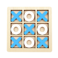 Jeu de société en bois XO Tic Tac Toe |   Jouet éducatif préscolaire pour enfants pour le développement de la pensée logique et le jeu interactif à deux joueurs sur table
