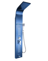 Colonne de douche murale en acier inoxydable 304, finition nickel brossé doré, avec jets cascade et spa, système de douche pluie intelligent