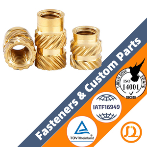 Tráng Nickel-plated Brass Nut Knurled chèn nhiệt cho nhựa đúc siêu âm cài đặt ô tô điện tử DIY KHAI THÁC MỎ - Product Image 1