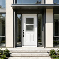 Porte intérieure en bois composite massif avec panneau sculpté, style classique, design personnalisé pour maison, porte en bois sur mesure