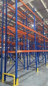 Blue Steel Mezzanine <b>Rack</b> 3 Layer Adjustable Industrial Storage Shelf System Powder Coated Heavy Duty Warehouse Racking - Product Image 3