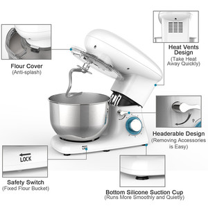 Robot da Cucina Multifunzione Personalizzato <span class=keywords><strong>con</strong></span> Frullatore Planetario 7L/8L e Tritacarne <span class=keywords><strong>con</strong></span> Contenitore in Vetro da 1,5L - Product Image 4