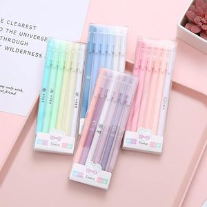 Creative 0.5mm Customized Color Cartoon Characters Gel <b>Pen</b> Plastic <b>Box</b> 6 Sets Retro Stationery Office Supplies Custom Logo - Product Image 3