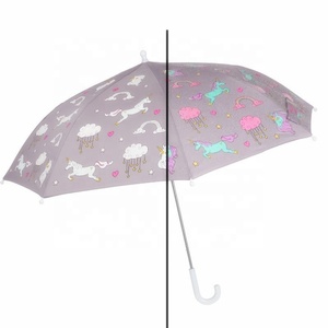 Parapluie pour enfants droit, à motifs décoratifs personnalisés, à changement de couleur avec des notes de <span class=keywords><strong>musique</strong></span>, changement de couleur au soleil - Product Image 6