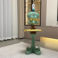 Sculpture de sol en résine de personnage d'anime, plateau de rangement multi-tailles pour figurine de dessin animé, statue décorative pour entrée de villa ou coin de canapé