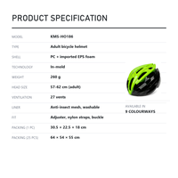 Casque de vélo pour adulte, en PC et EPS, 27 aérations, léger, réglable de 57 à 62 cm, pour VTT et vélo de route, casque de sécurité