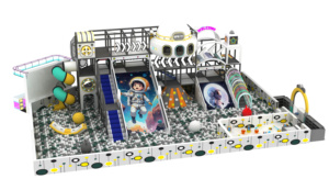 Structure <span class=keywords><strong>de</strong></span> jeu intérieure avec pont suspendu en acier et zone d'activités pour enfants avec piscine à balles - Product Image 5