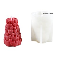 Valentinstag Herzförmige Zylindrische Duftkerzenform DIY Gips Harz Handwerk Ornament Silikonform Modern Einfach China