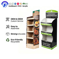 Vente en gros de présentoir en carton personnalisé avec logo pour snack, présentoir en carton pop pour vente au détail, présentoirs en papier ondulé pour vente au détail