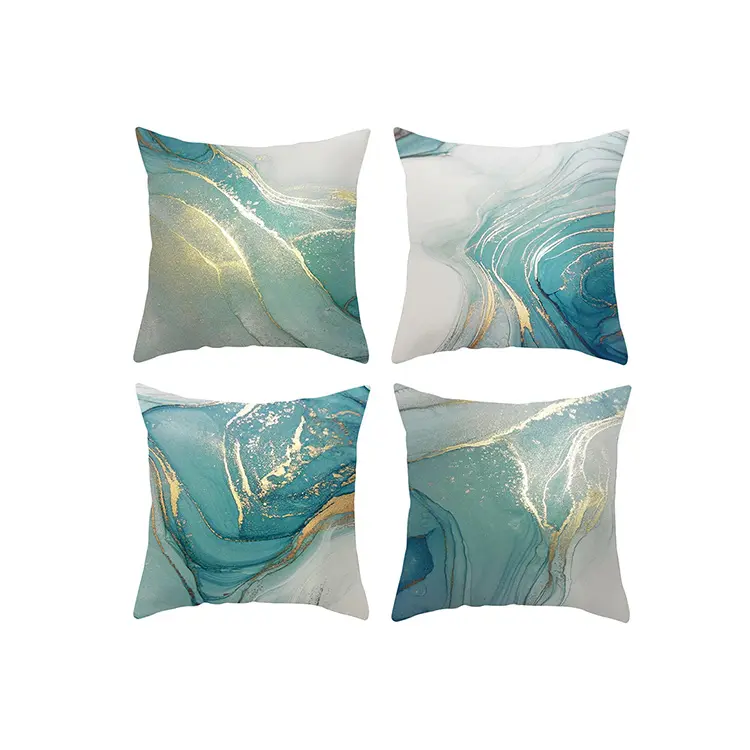 45x45 Geometry Ink Pattern Abstract Pillowcase Nordic Green Decorative Sofa Cushions Throw Pillows Cover