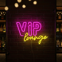 Enseignes néon LED personnalisées, bandes lumineuses LED flexibles, néons en tube de verre faits à la main, adaptés aux bars VIP et aux salons de coiffure