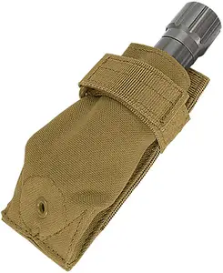 Klett verschluss Secure Light Pouch Tactical MOLLE Taschenlampe beutel Belt Gear Baton Holder