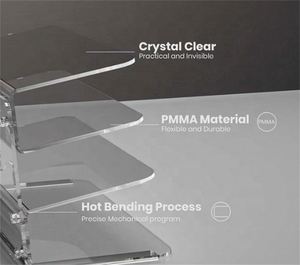 Nueva bandeja de escritorio acrílica transparente Soporte de exhibición de ratón y teclado de computadora inclinable - Product Image 2