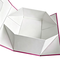 Boîte pliable magnétique écologique personnalisée de couleur bordeaux, impression CMYK, boîtes en papier pliables avec fenêtre pour l'emballage de cadeaux de vin