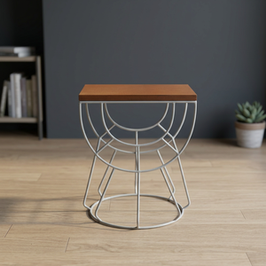 <b>Iron</b> Powder Coated Wood Top Luxury Antique Wire Coffee <b>Table</b> - Product Image 2