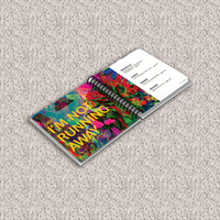 Impression de livres à spirales avec couverture rigide personnalisée en relief, 100 feuilles de papier, impression personnalisée et sublimation, vente en gros d'usine