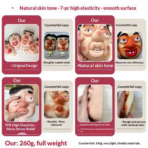 Jouets de décompression amusants en plastique, gadgets originaux, pince musicale à rebond rapide, poupée masque à presser, vente en gros - Product Image 2