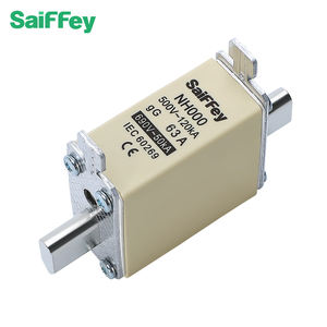 מוצרי SAFFE במתח נמוך hrc נתיך קרמי nh000 4-160a טווח רחב של להב קישור נתיך חשמלי צורת להב 500/690v nh נתיך - Product Image 6