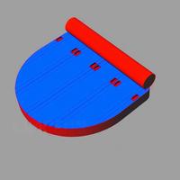 Canapé flottant gonflable en PVC durable de 2,8 x 2,5 mètres, jouet aquatique tractable pour adultes, lac, rivière, pour les sports, capacité de 100 à 500 kg