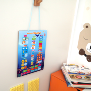 Calendario Giornaliero Magnetico in Legno 'Buone Abitudini' da Appendere al Muro per Imparare Data, Settimana, Mese, Stagione - Product Image 3