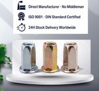 Vente en gros d'écrous à riveter métriques M4-M8 à tête hexagonale complète, anti-rotation, en acier inoxydable SS304, à tête plate, pour l'automobile
