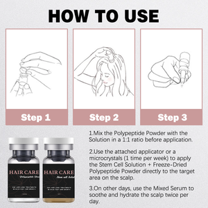 B Kit de poudre lyophilisée pour cellules souches de régénération des cheveux applicateur de cuir chevelu sérum masseur liquide pour favoriser le système de croissance des cheveux - Product Image 5