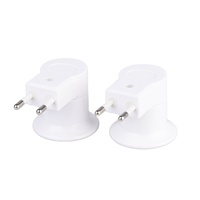 Douille de lampe à vis européenne E27 pour ampoules murales avec bouton marche/arrêt 250V PC LED Lampe douille mâle vers adaptateur de prise européenne