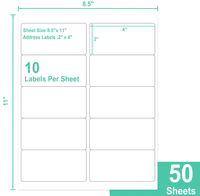 Étiquettes autocollantes à gratter avec code-barres, blanc mat, sans BPA, impression claire sans bourrage pour imprimantes thermiques, 2x4 pouces