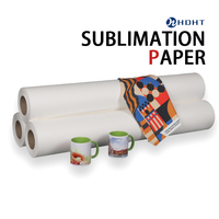 HDHT Bon Prix Sublimation Papier Rouleau Pour Vêtements Textile Impression Haute Vitesse Colorant Papier 80GSM 21 Largeur 100M Par Rouleau