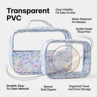 Sac de toilette de voyage de dessin animé avec séparation sec/humide pour femmes, ensemble de rangement portable imperméable pour la baignade et la natation, trousse de maquillage