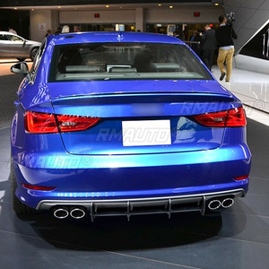 ดิฟฟิวเซอร์กันชนหลัง สปอยเลอร์ สำหรับ Audi S3 8V Sedan ปี 2013-2015  แผ่นปิดกันชนหลัง  สำหรับอุปกรณ์ตกแต่งรถยนต์ Audi S3 - Product Image 3