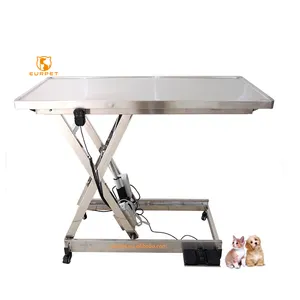 EURPET High Quality Veterinary 304 Stainless Steel Flat Panel Electric Lifting Pet Treatment Table