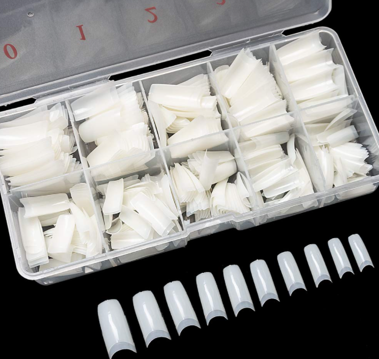 Новое поступление, накладные ногти для маникюра, французская Броня с длинным острым ногтем, 500 шт. накладных ногтей