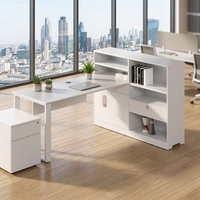 Poste de travail de bureau moderne en forme de L avec cloison de séparation pour employés, ensemble de mobilier de luxe pour ordinateur, vente en gros