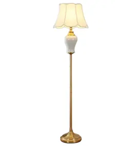 Classic ceramic multi style floor lamp living room hotel decorative lamp large metal porcelain fabric LED lighting