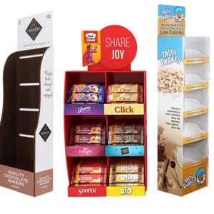 Wholesale Custom Template Cardboard Corrugated Floor <b>Display</b> Stand Pop up Kraft Paper <b>Display</b> <b>Rack</b> - Product Image 1