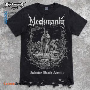Camiseta de Hombre Meckmanly, Múltiples Colores, Estampado Personalizado, 100% Algodón Tejido, 300g, Ecológica y Transpirable, Corte Holgado - Product Image 1