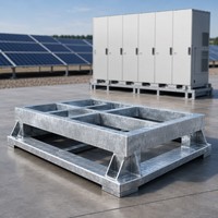 Cadre de base en profilé C pour onduleur solaire personnalisé, galvanisé à chaud, classement C3-C5, acier au carbone Q235 Q345 Q355