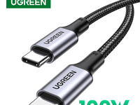 Câble de données USB-C double tête PD100W/88W 5A à charge rapide compatible avec les tablettes et ordinateurs portables Honor 17/16e/15