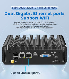 Fanless Intel Core I3 Mini PC triplo Display DP 2xHDMI DDR4 8G M.2 NVME WIFI BT 2 xrs232 128GB <span class=keywords><strong>LINUX</strong></span> Industrial <span class=keywords><strong>Computer</strong></span> UK spine - Product Image 4