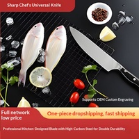 Couteau de chef occidental forgé à la main TikTok Tmall en promotion, série 7Cr, acier inoxydable, finition haute brillance, manche durable antidérapant